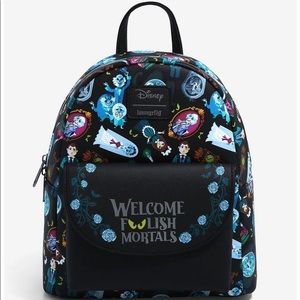 NWT Loungefly Disney The Haunted Mansion Foolish Mortals Mini Backpack.